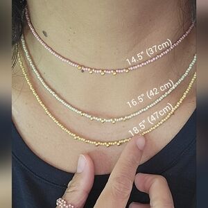 📿🎄 NWT SET OF 3 Beaded Chocker Necklace. BOHO/GIFT/ Handmade. TOHO beads